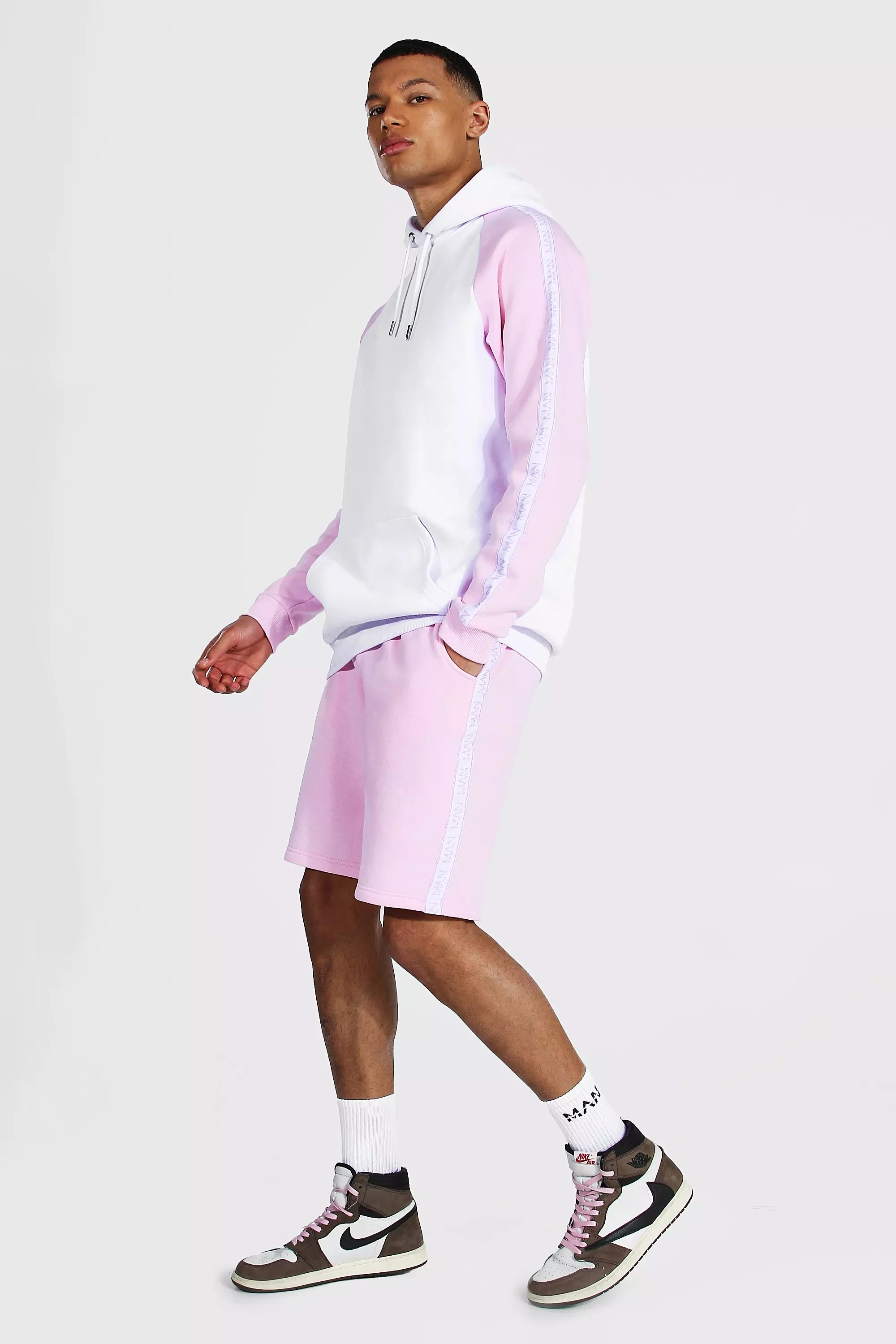 Nike mini metallic swoosh online pastel colour block hoodie